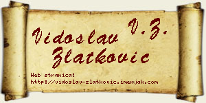 Vidoslav Zlatković vizit kartica